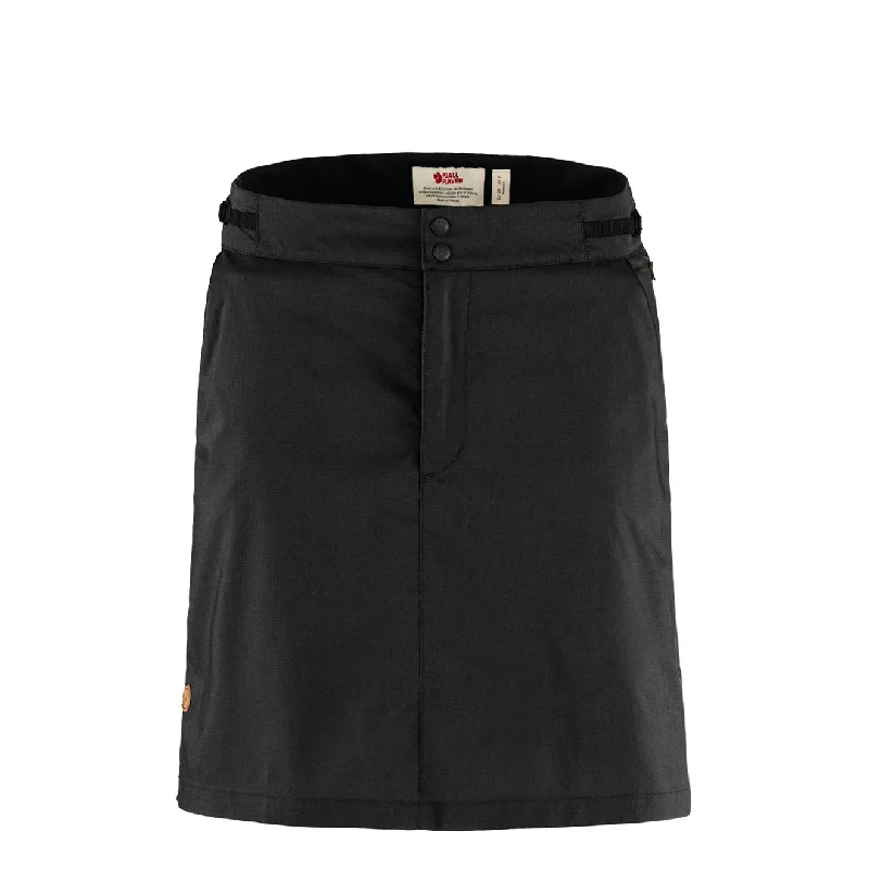 Women's Relaxed Outfit Fjallraven Womens Abisko Hike Skort Black