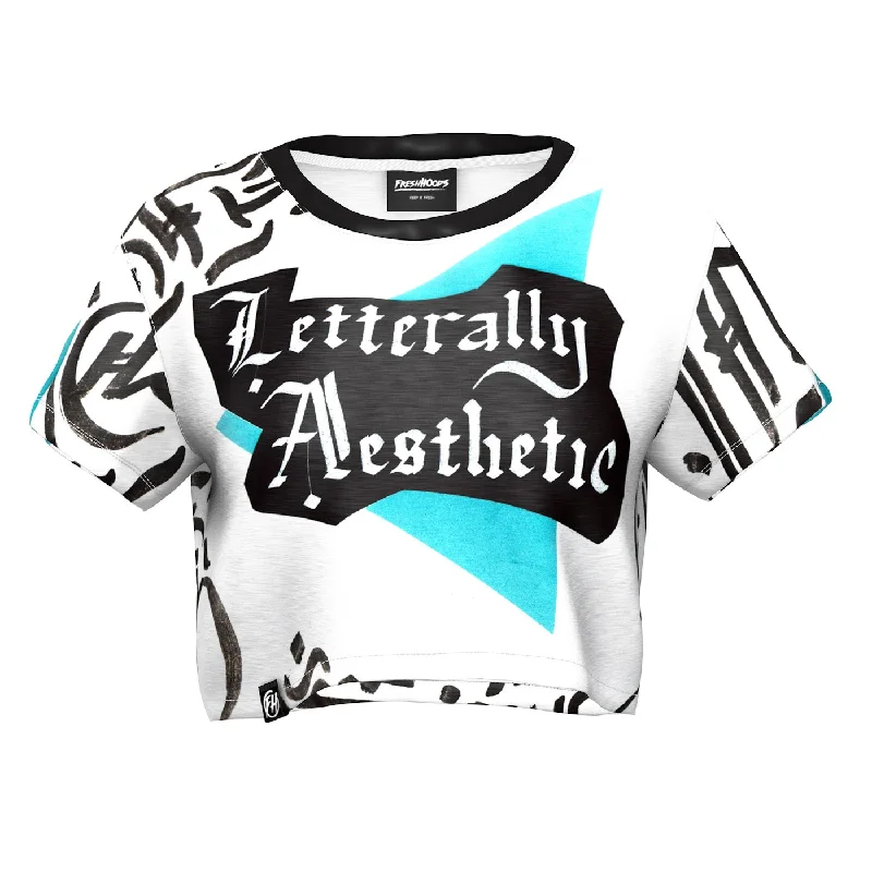 Women's Outfit For The Office Letterally Aesthetic Crop Top