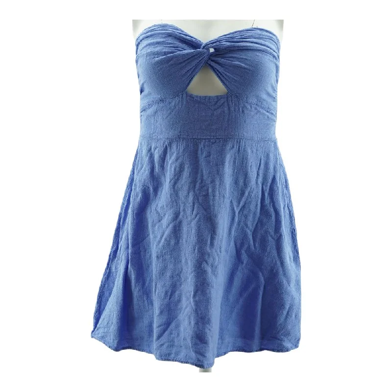 Inspired By You, Designed For You Blue Solid Mini Dress