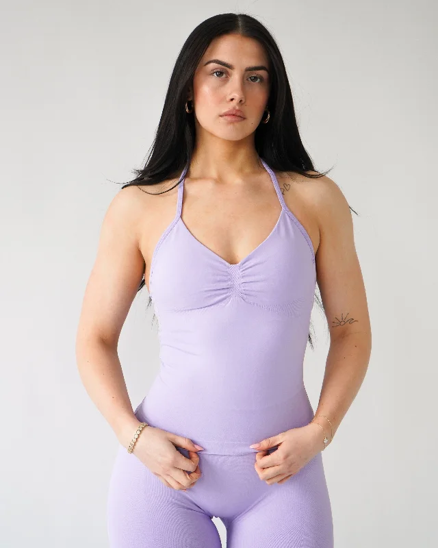 Polished Style Deals Ascend Halter Tank Top - Lilac