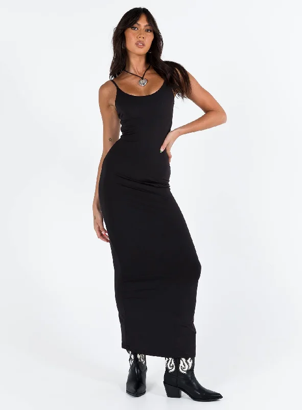 Vintage-Inspired Style Offers Riana Maxi Dress Black