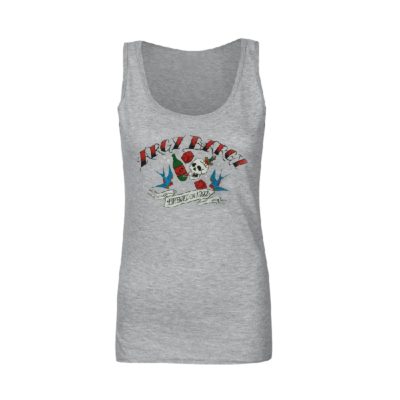 Chic And Trendy Argy Bargy"Brewed in 1992" Girly Tank Top (grey)