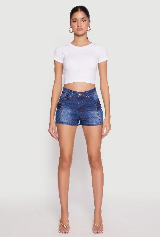 The Latest Trends WAX Cargo Pocket Denim Shorts