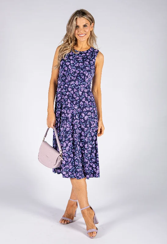 Women's Cozy Winter Attire Lilac Mix Floral Dress