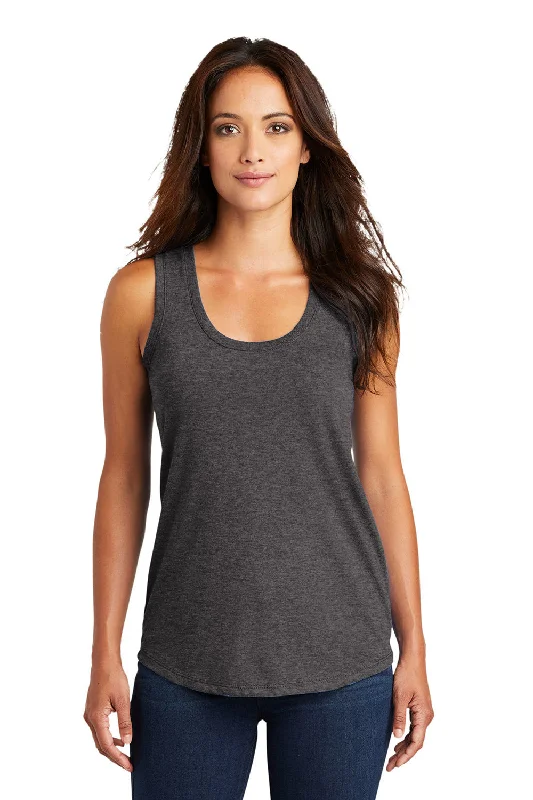 Vibrant Style Promotions District Womens Perfect Tri Tank Top - Heather Charcoal Grey