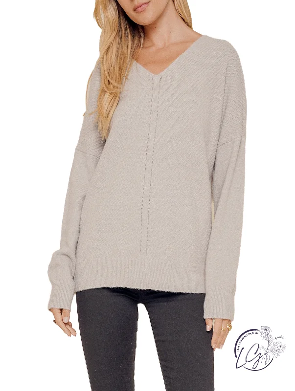 Feminine Luxe Style Sale Don't Forget About Me V-Neck Sweater