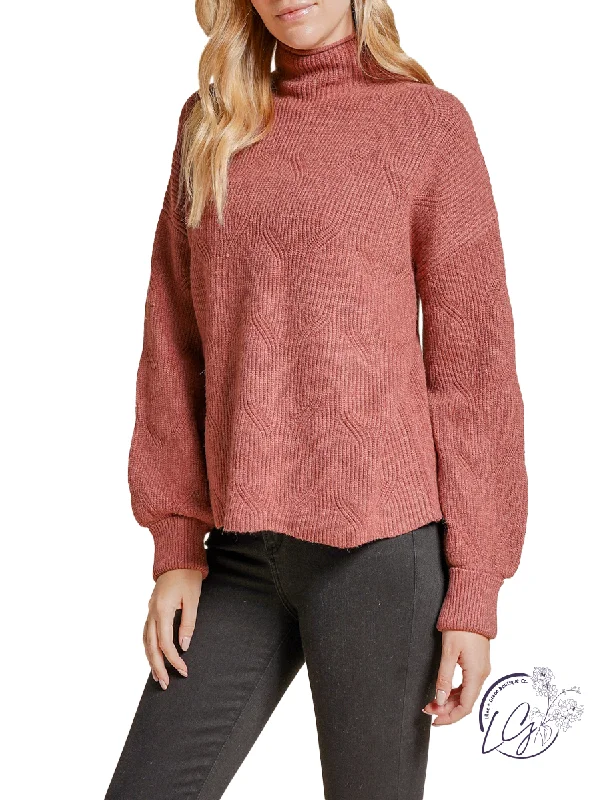 Essentials On Sale Always Thankful Mock Neck Sweater