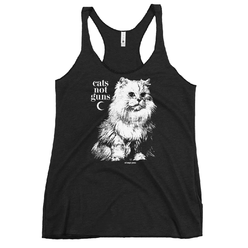 Casual Apparel For Women CATS NOT GUNS Women's Racerback Tank