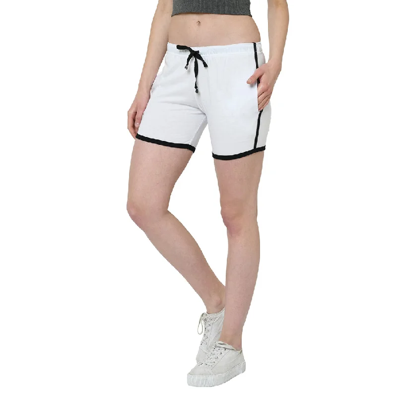 Must Haves Mack Jonney White Color Shorts For Women