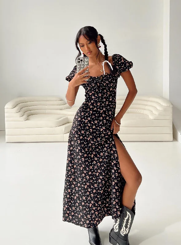 Style Revolution Hauser Maxi Dress Black Floral