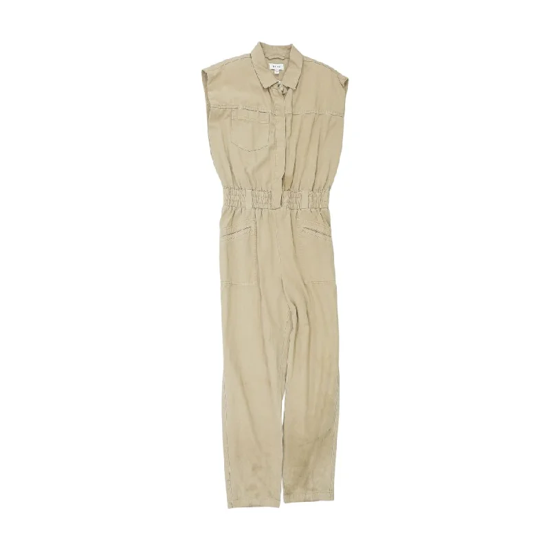 Urban Elegance Deals Tan Solid Jumpsuit