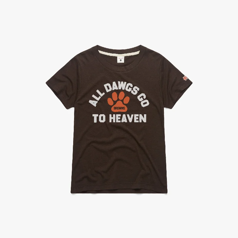 Women's Clothes For Work Women's Cleveland Browns All Dawgs Go To Heaven