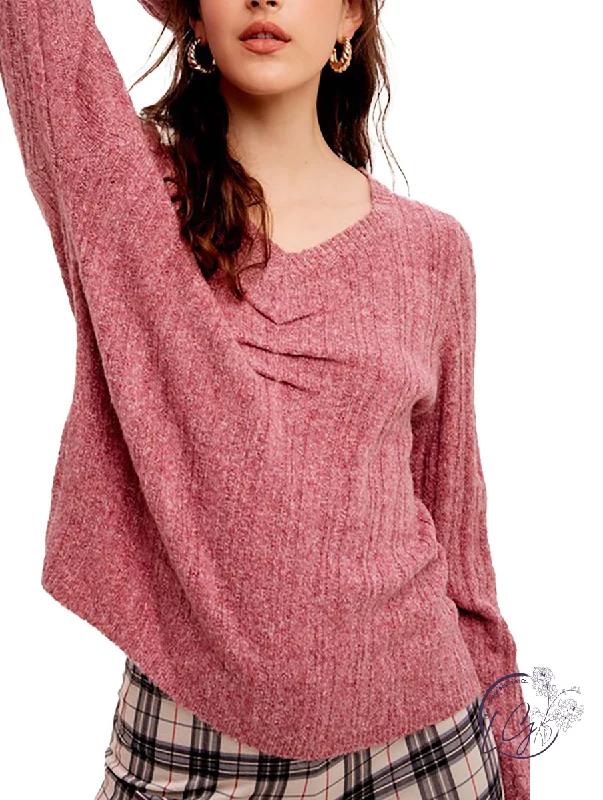 Street Style Discounts I Belong Ribbed Pullover Sweater