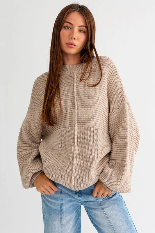 Women's Holiday Attire Cozy Ribbed Knit Sweater