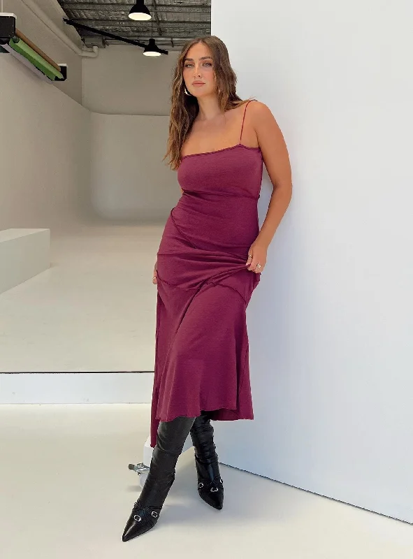 Winter Warehouse Sale Andros Maxi Dress Burgundy