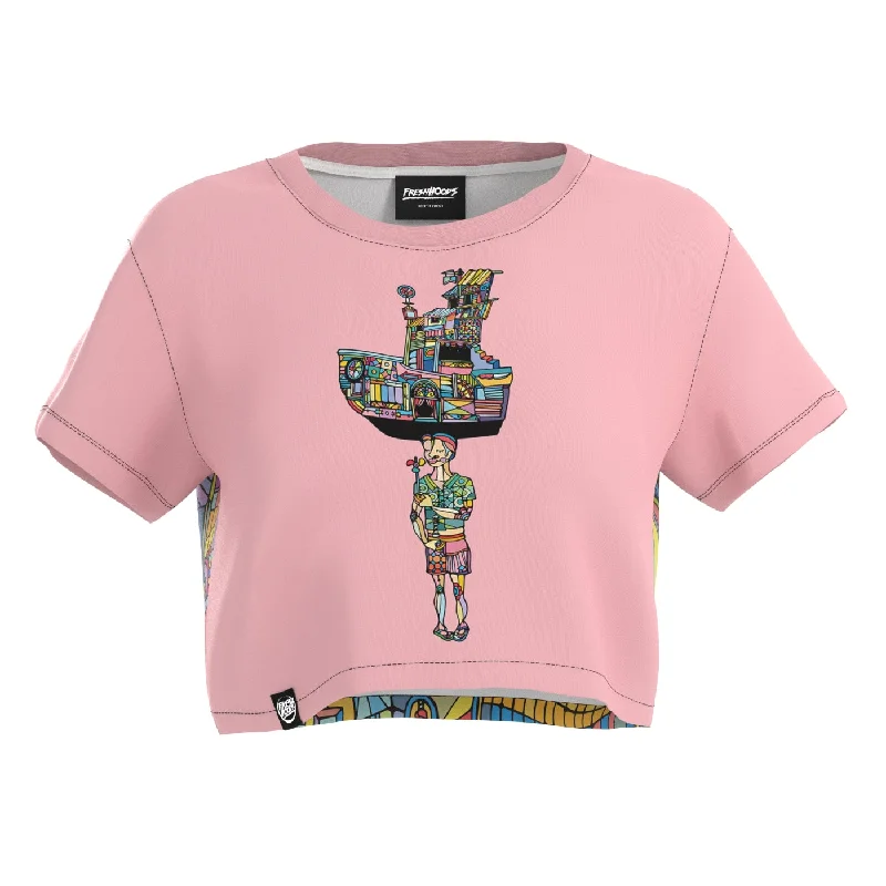 Comfortable Chic Olindo Pink Crop Top