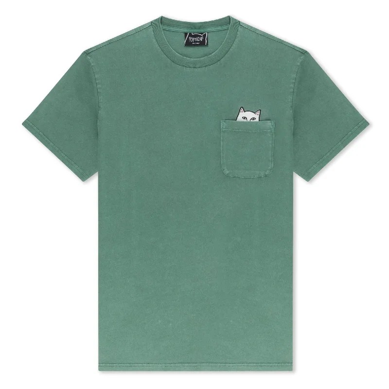 Women's Festive Attire Lord Nermal Pocket Tee (Olive Mineral)