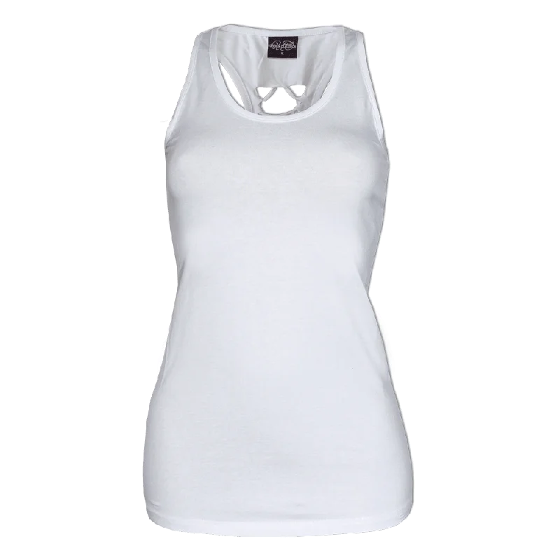 Women's Formal Event Outfit Urban Classics "Cutted" Girly Tank Top (white)