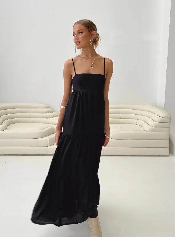 Timeless Style Promotions Dunster Maxi Dress Black