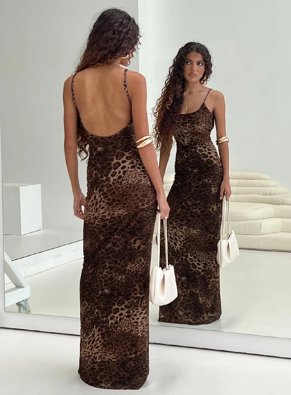 Casual Chic Women's Clothes Knox Maxi Dress Leopard